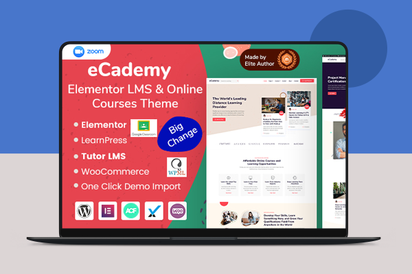 ECademy V4.9.9 – Elementor LMS 和在线课程主题