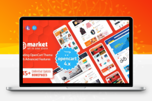eMarket – 多用途OpenCart 4商城主题（包括 35 多个主页和移动布局）