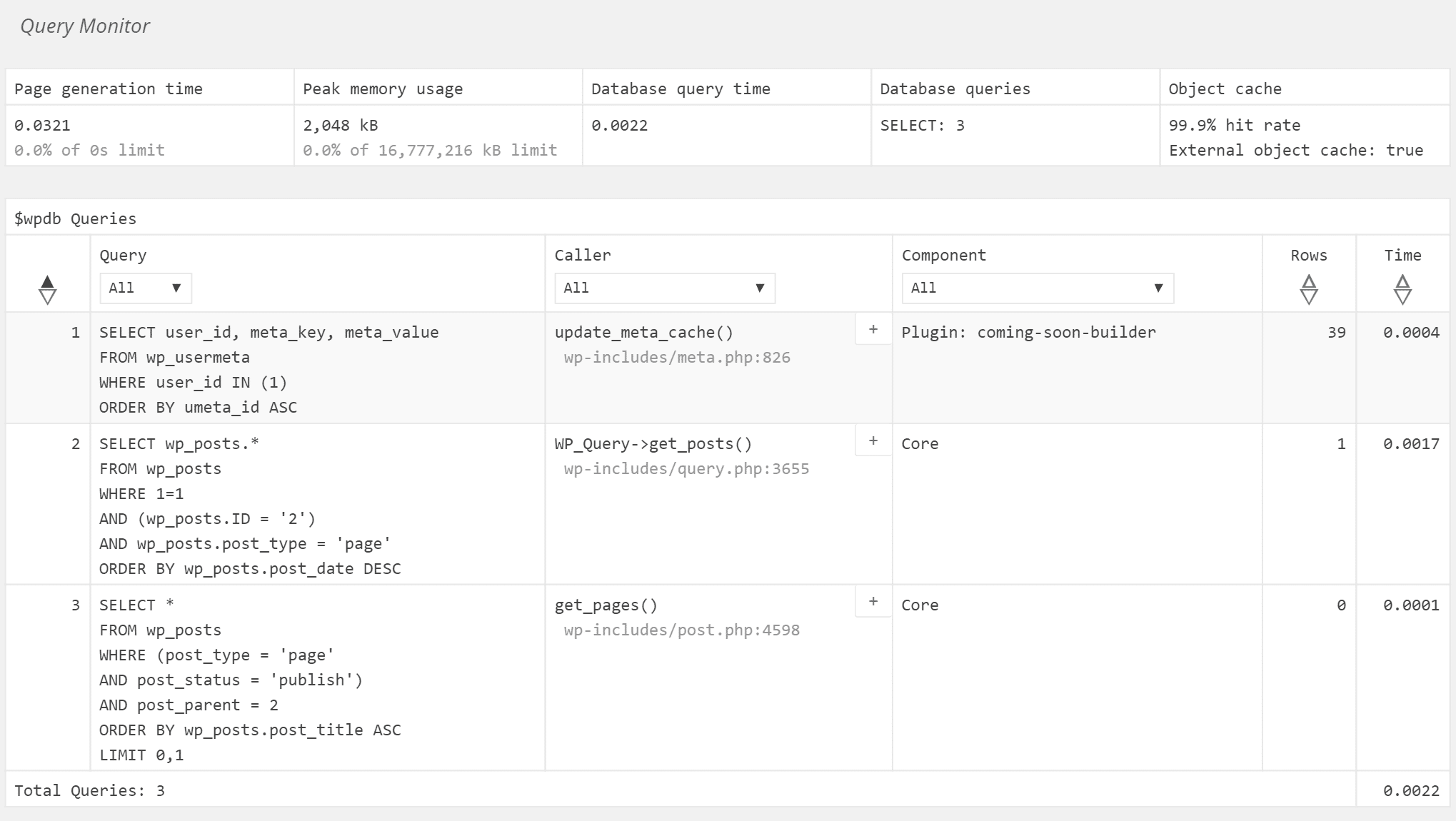 利用Query Monitor插件调试WordPress并提高网站性能插图3